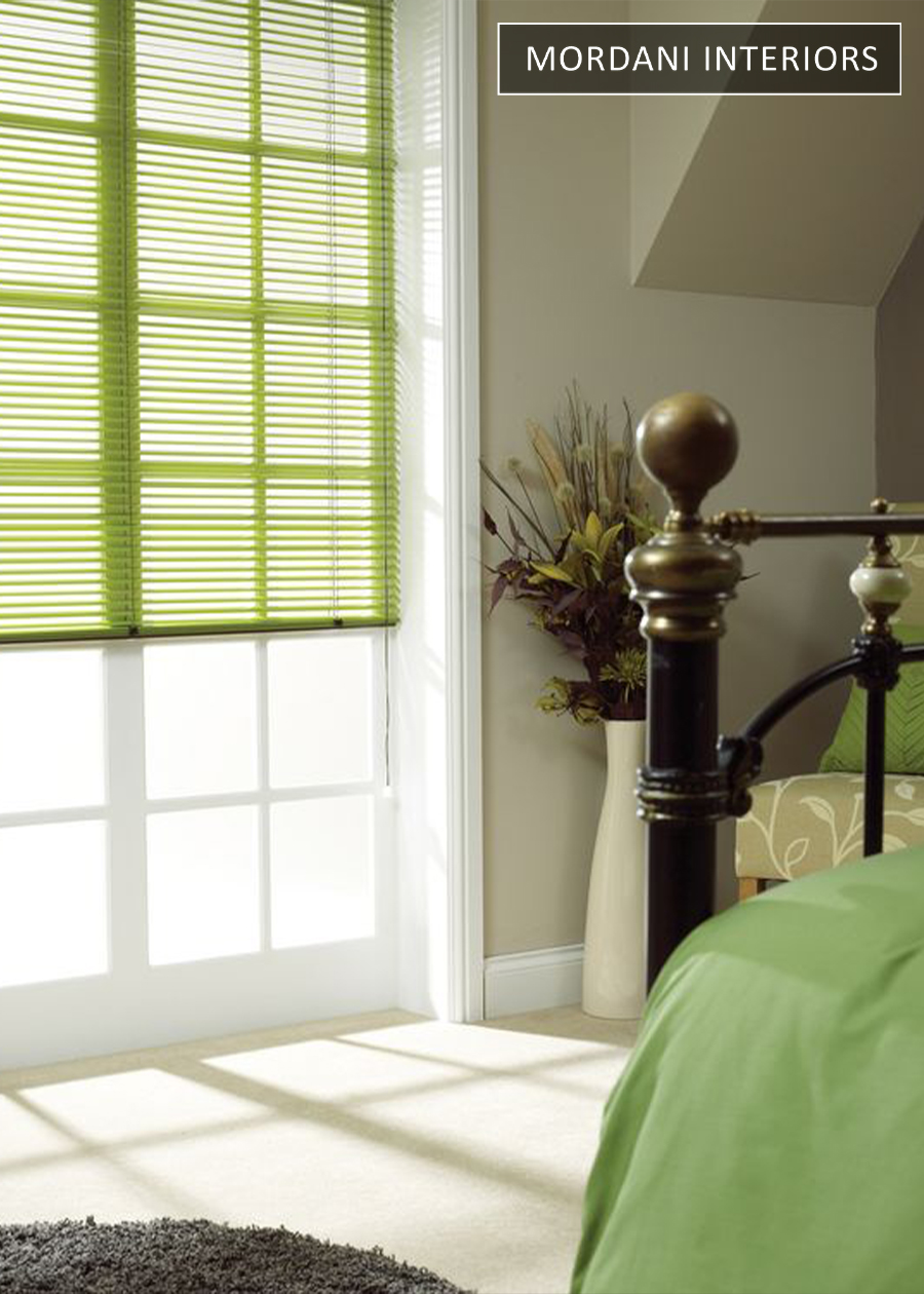 Green Wooden Venetian Blinds